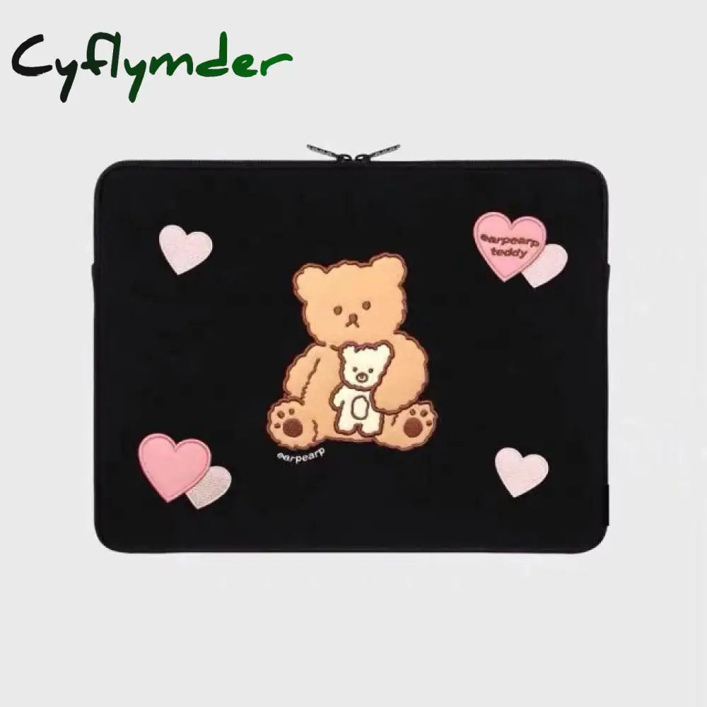 Korea Fashion Sleeve Case For Ipad Pouch Cute Cartoon Ins Bear Tablet Mac Ipad Pro 9.7 10.5 11