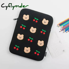 Korea Fashion Sleeve Case For Ipad Pouch Cute Cartoon Ins Bear Tablet Mac Ipad Pro 9.7 10.5 11