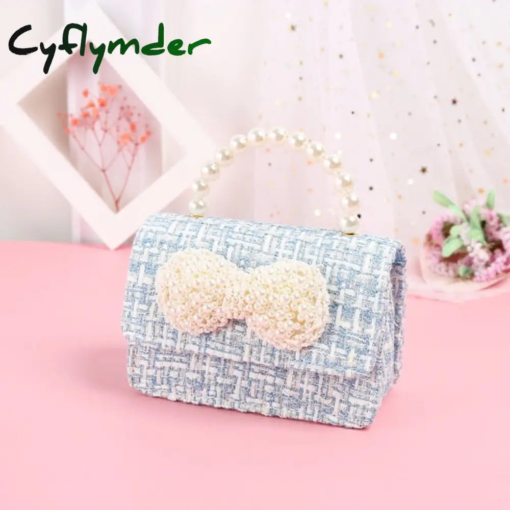 Korean Kids Purses And Handbags Mini Crossbody Cute Girls Pearl Hand Bags Tote Little Girl Small