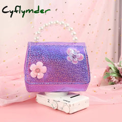 Korean Kids Purses And Handbags Mini Crossbody Cute Girls Pearl Hand Bags Tote Little Girl Small