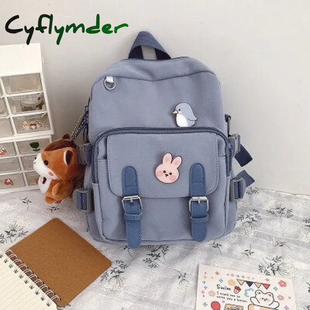 Korean Style Canvas Small Mini Backpack For Women New Fashion Travel Leisure School Bag Tennage