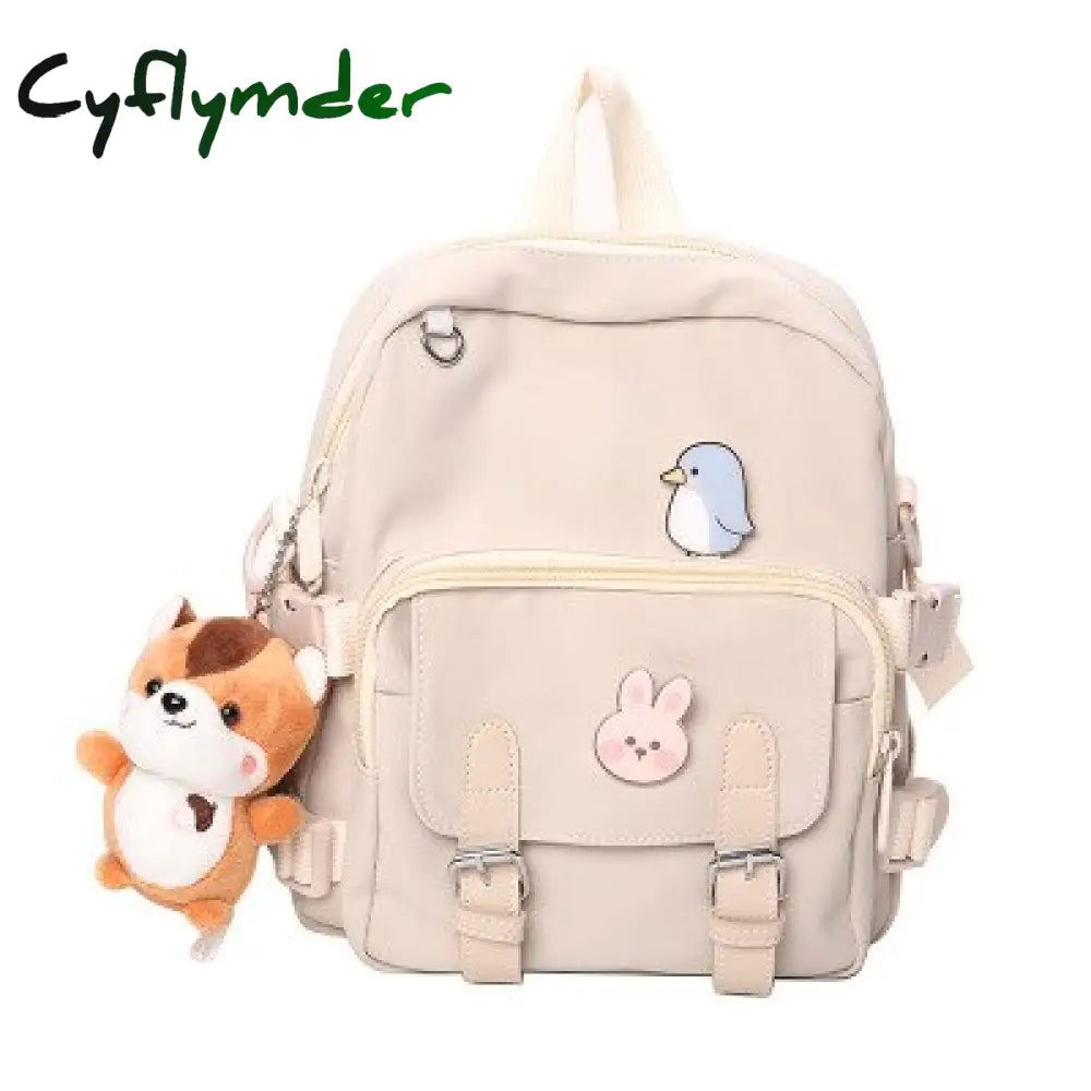 Korean Style Canvas Small Mini Backpack For Women New Fashion Travel Leisure School Bag Tennage
