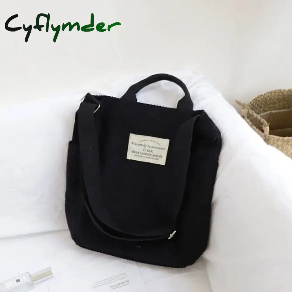 Large Capacity Cloth Handbag Tote Female Crossbody Messenger Bags Ladies Simple Canvas Purses Women