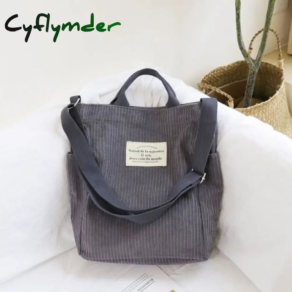 Large Capacity Cloth Handbag Tote Female Crossbody Messenger Bags Ladies Simple Canvas Purses Women