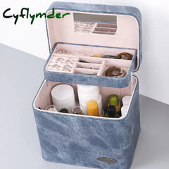 Large Capacity Makeup Bag Multi-Layer Women Cosmetic Case High Quality Pu Leather Female Make Up