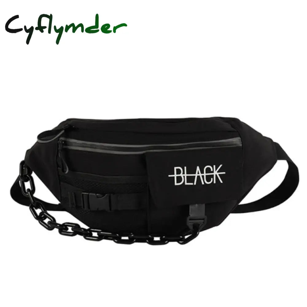 Large Capacity Waist Bag Canvas Fanny Pack For Men Unisex Belt Multi-Functional Chest Bags Hip Hop