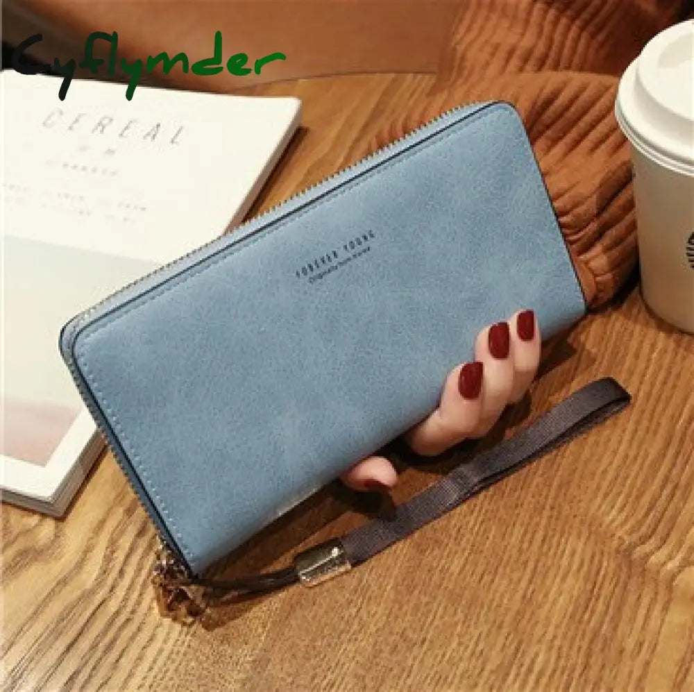 Leather Women Wallets Zipper Pocket Ladies Purse Famous Brand Designer Wallet Long Card Holder