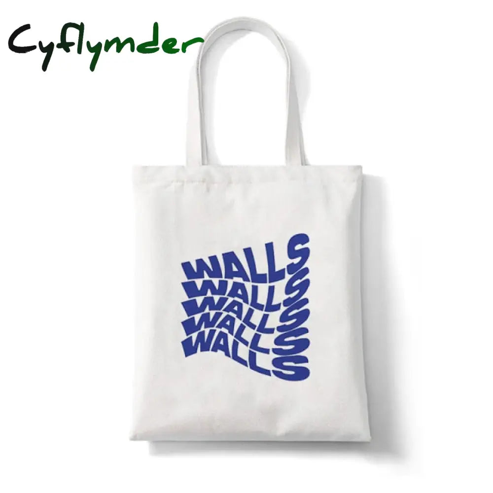 Louis Tomlinson Walls One Direction Shopper Bags Shopping Bag Tote Shoulder Canvas Large Capacity