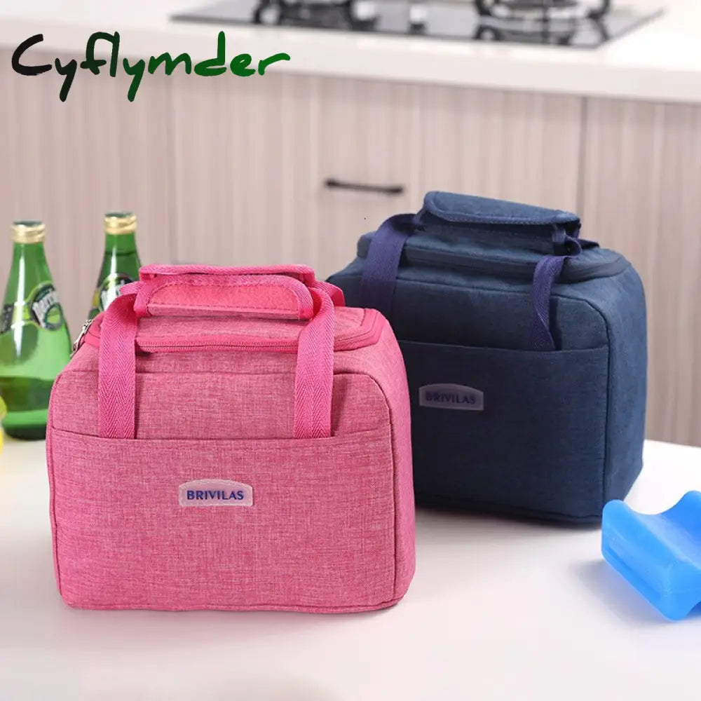 Lunch Box Bag Waterproof Thermal Oxford Fabric Portable Insulated Cation Picnic Food Women Tote