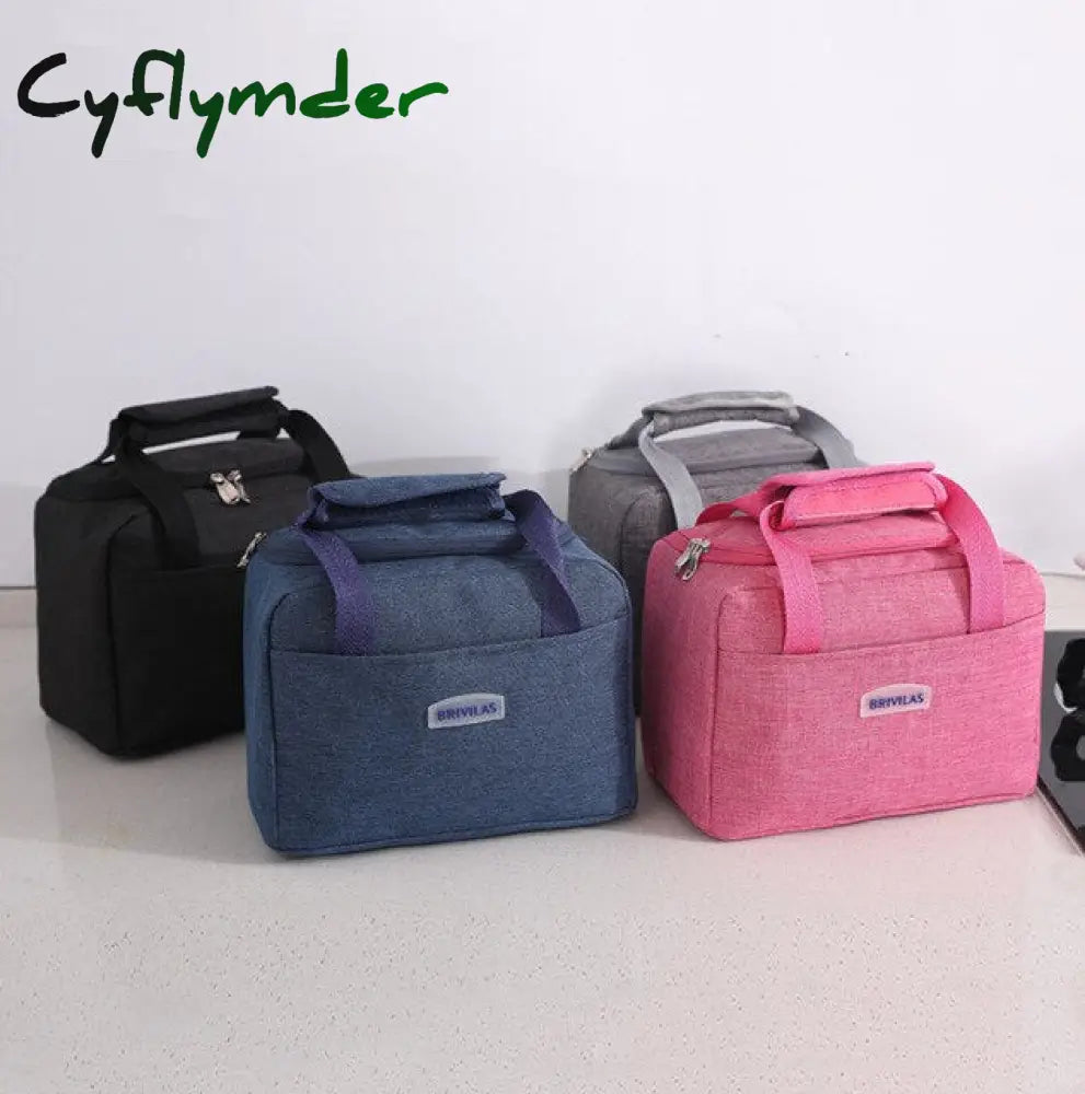 Lunch Box Bag Waterproof Thermal Oxford Fabric Portable Insulated Cation Picnic Food Women Tote