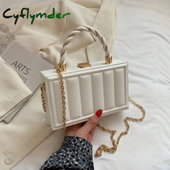 Luxury Women Small Box Chain Crossbody Bag Brand Lady White Pink Handbags And Purses Clutch Evening