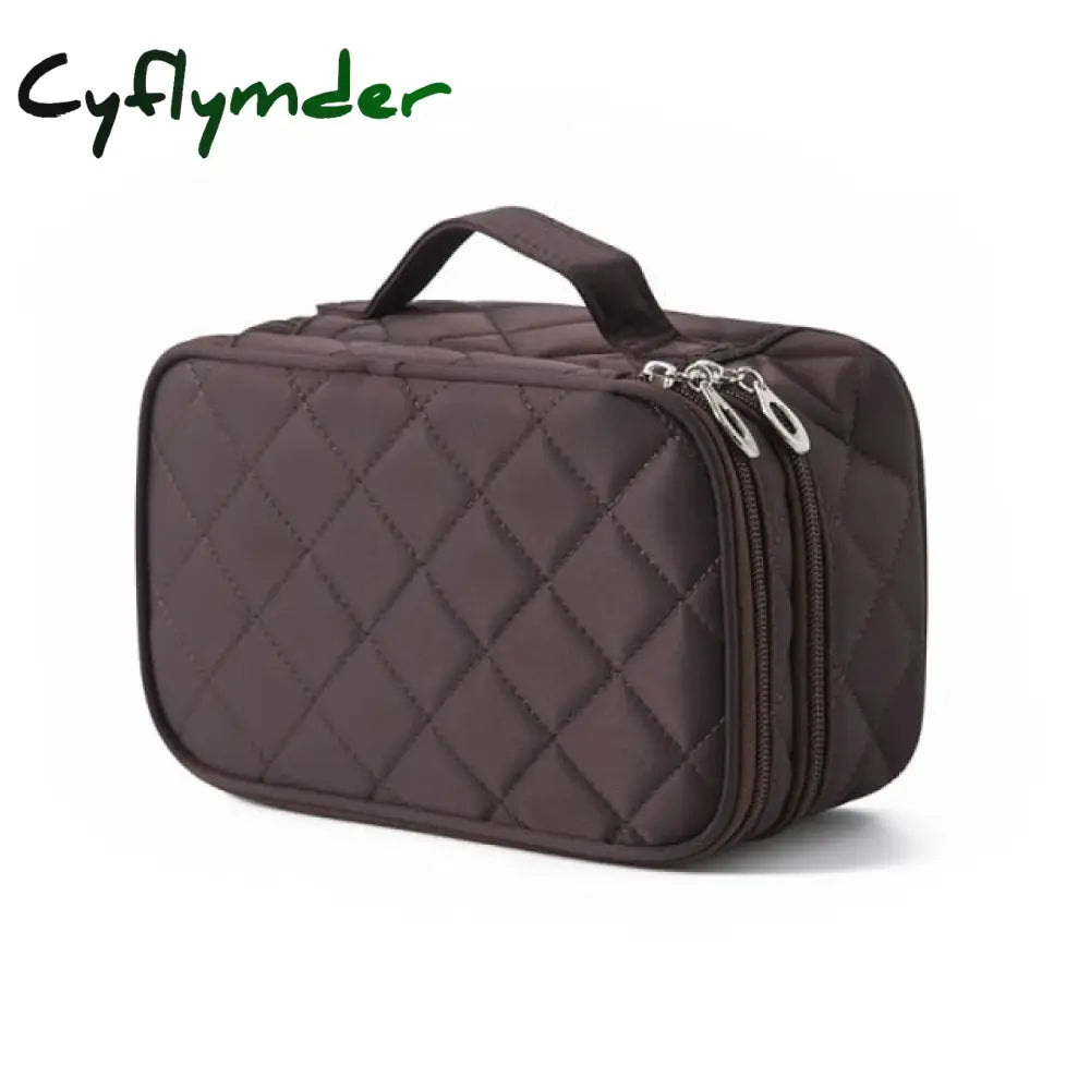 Makeup Bag Women Double-Layer Large-Capacity Travel Organizer Cosmetic Bags Waterproof Nylon Make