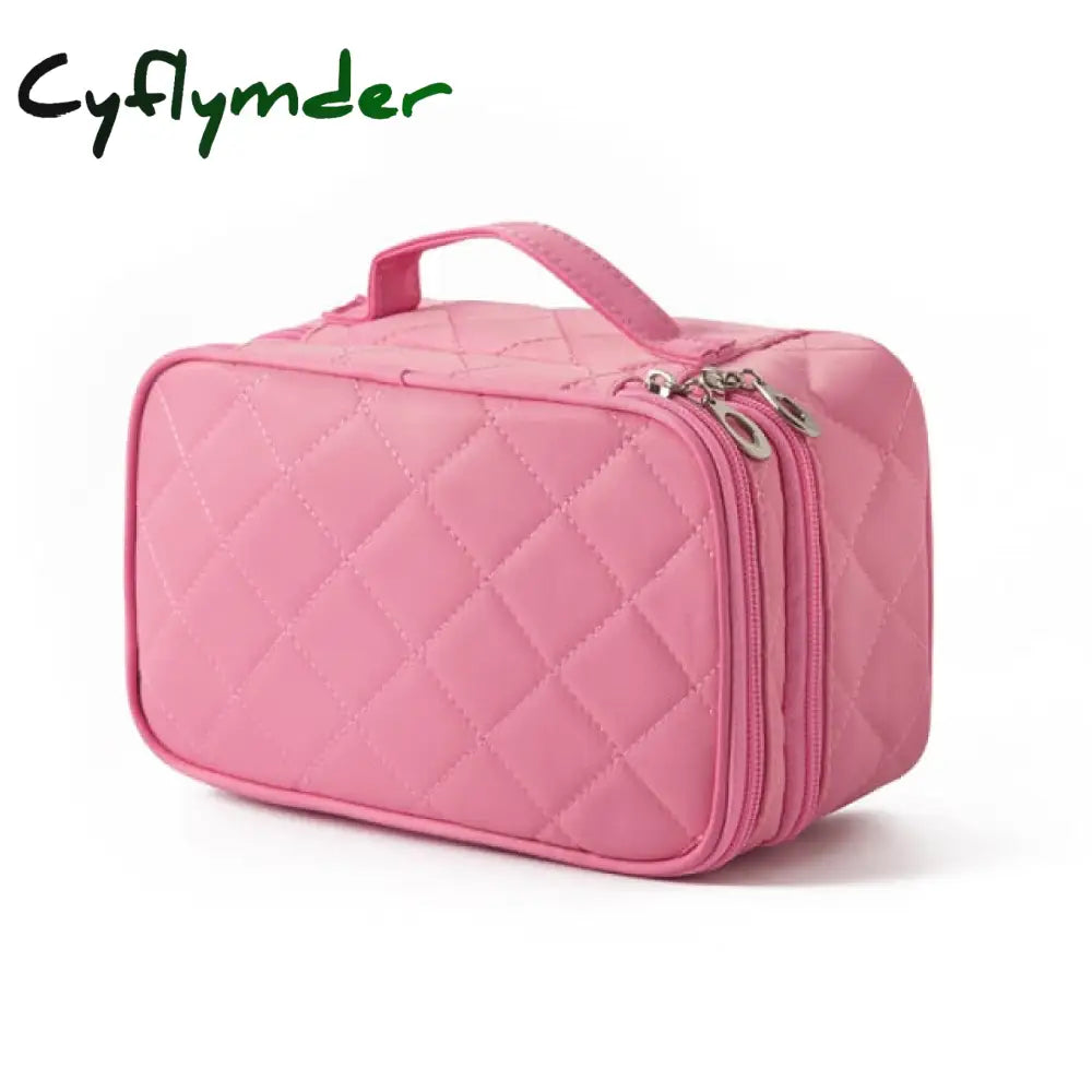 Makeup Bag Women Double-Layer Large-Capacity Travel Organizer Cosmetic Bags Waterproof Nylon Make