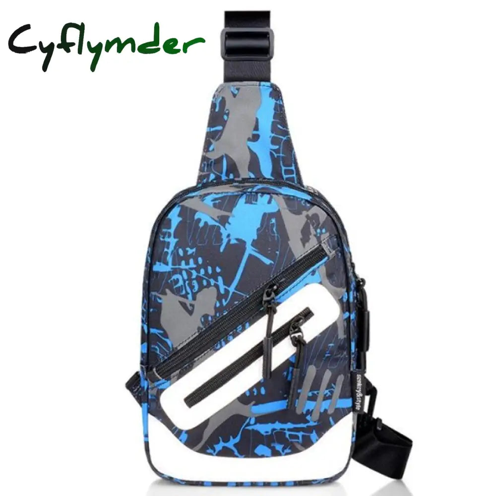Male Usb Charging Shoulder Bag Crossbody Chest For Men Anti Theft Waist Pack Trip Messenger Bags