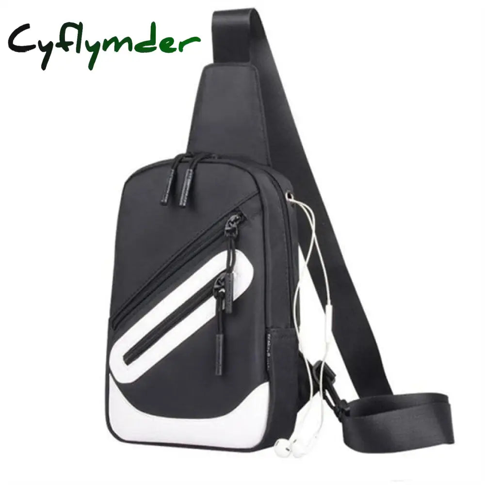 Male Usb Charging Shoulder Bag Crossbody Chest For Men Anti Theft Waist Pack Trip Messenger Bags