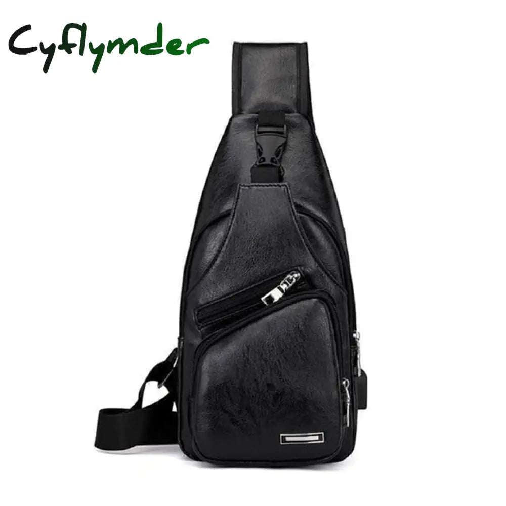 Male Usb Charging Shoulder Bag Crossbody Chest For Men Anti Theft Waist Pack Trip Messenger Bags