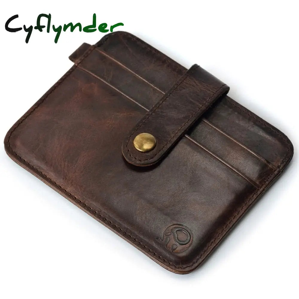 Men Genuine Leather Slim Wallet Male Small Purse Mini Money Bag Walet Thin Portomonee Carteras Man’s