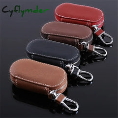 Men Key Holder Housekeeper Leather Car Wallets Keys Organizer Women Keychain Covers Zipper Case Bag