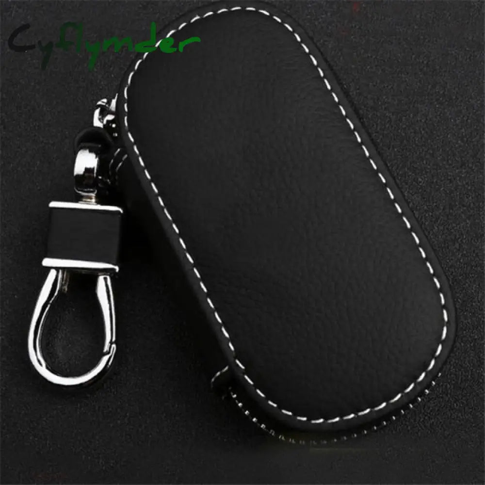 Men Key Holder Housekeeper Leather Car Wallets Keys Organizer Women Keychain Covers Zipper Case Bag