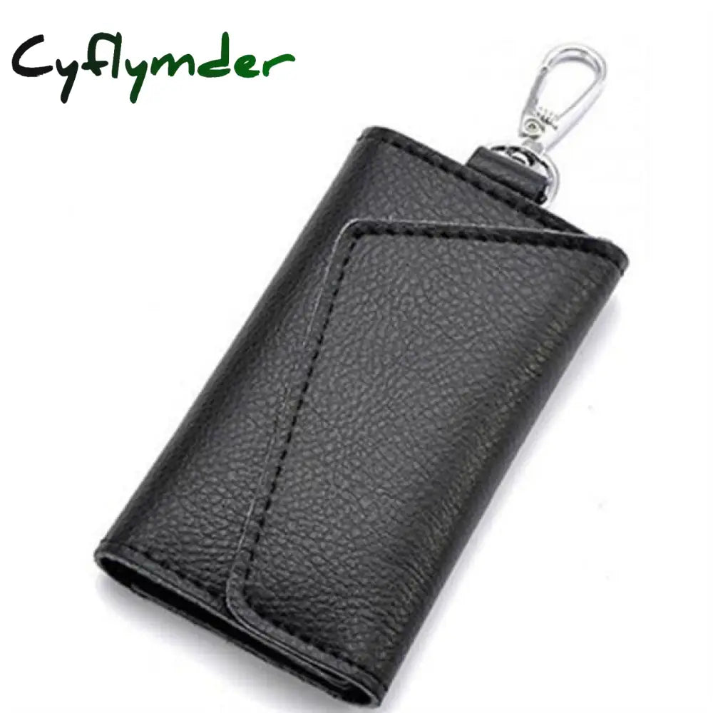 Men Key Holder Housekeeper Leather Car Wallets Keys Organizer Women Keychain Covers Zipper Case Bag