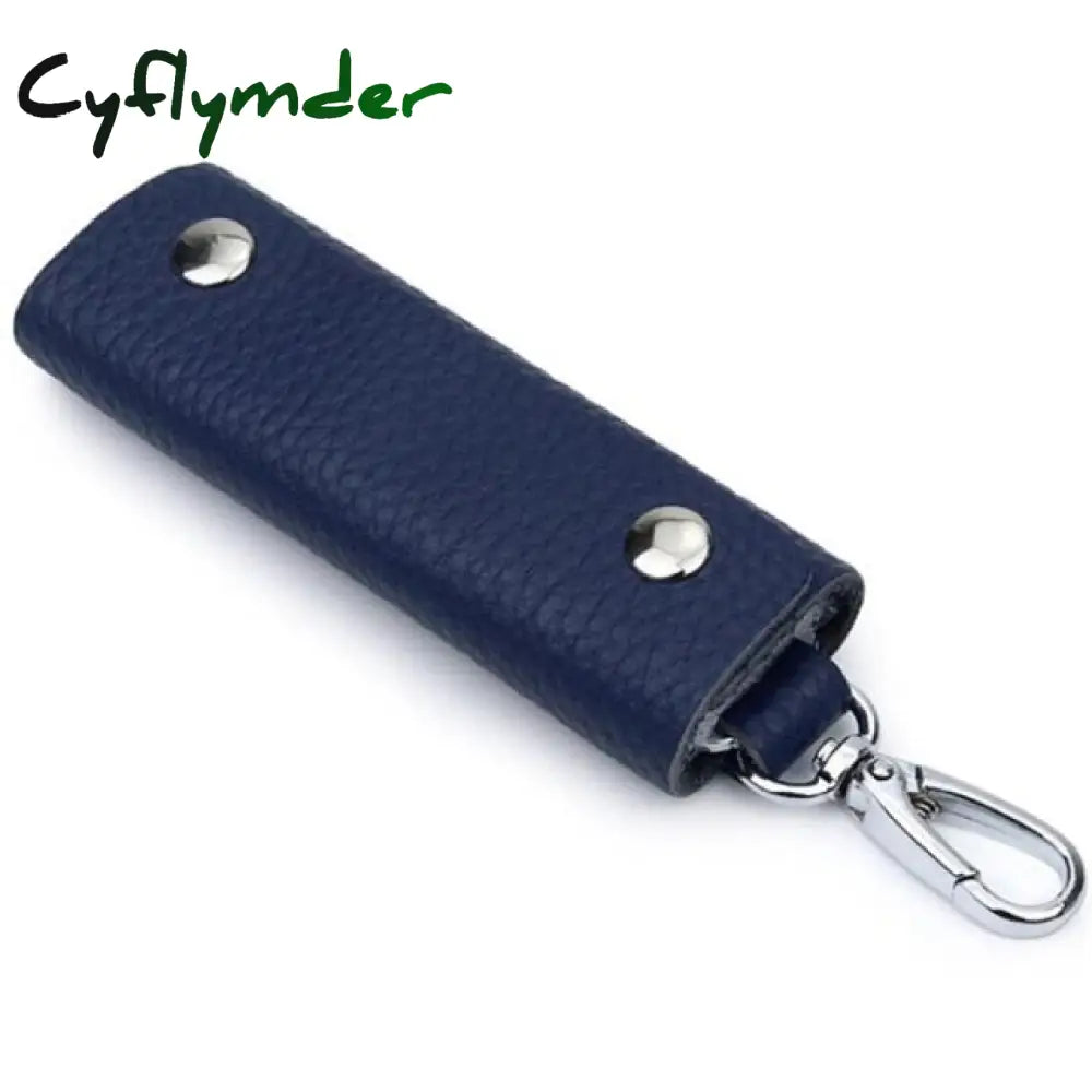 Men Key Holder Housekeeper Leather Car Wallets Keys Organizer Women Keychain Covers Zipper Case Bag