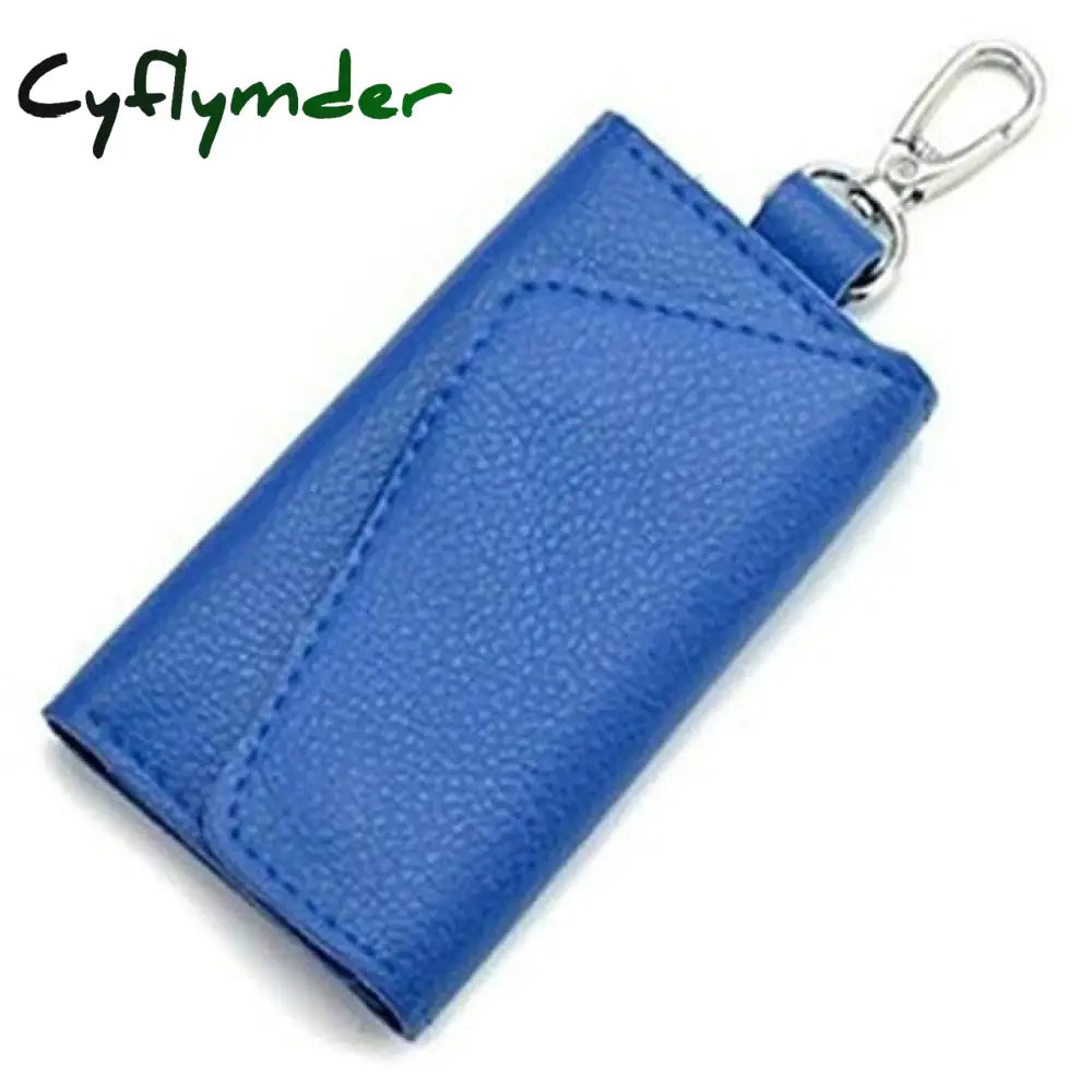 Men Key Holder Housekeeper Leather Car Wallets Keys Organizer Women Keychain Covers Zipper Case Bag