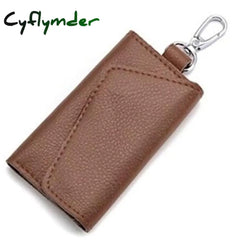 Men Key Holder Housekeeper Leather Car Wallets Keys Organizer Women Keychain Covers Zipper Case Bag