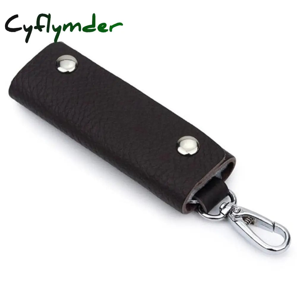 Men Key Holder Housekeeper Leather Car Wallets Keys Organizer Women Keychain Covers Zipper Case Bag