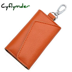 Men Key Holder Housekeeper Leather Car Wallets Keys Organizer Women Keychain Covers Zipper Case Bag