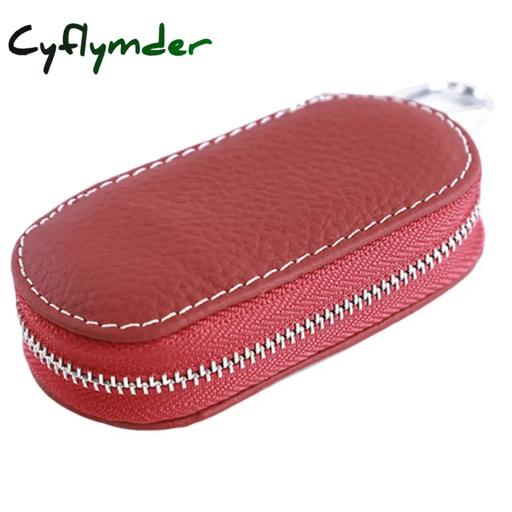 Men Key Holder Housekeeper Leather Car Wallets Keys Organizer Women Keychain Covers Zipper Case Bag