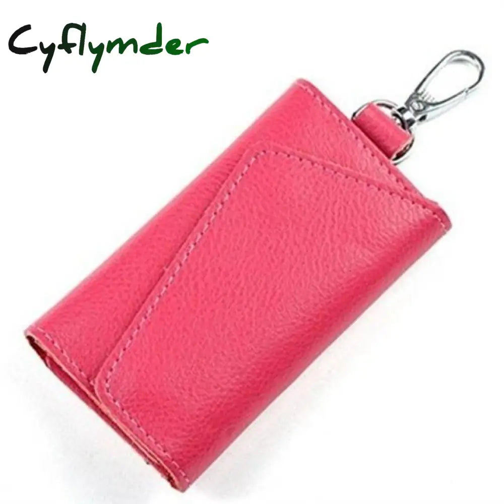 Men Key Holder Housekeeper Leather Car Wallets Keys Organizer Women Keychain Covers Zipper Case Bag