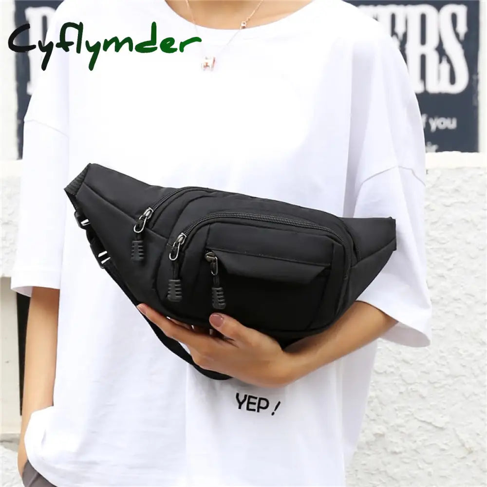 Men Waist Bag Pack Men’s Wallet Purse Casual Large Phone Belt Pouch Women Canvas Travel