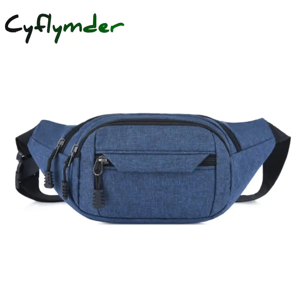 Men Waist Bag Pack Men’s Wallet Purse Casual Large Phone Belt Pouch Women Canvas Travel