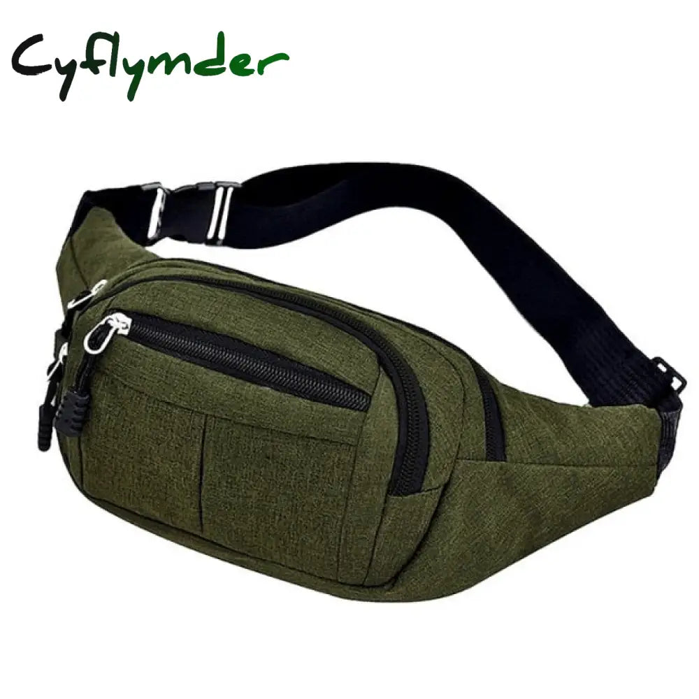 Men Waist Bag Pack Men’s Wallet Purse Casual Large Phone Belt Pouch Women Canvas Travel