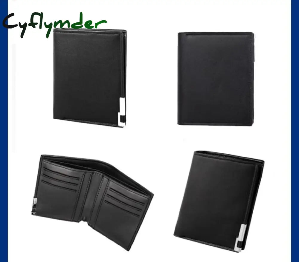 Men Wallet Leather Business Foldable Luxury Billfold Slim Hipster Cowhide Credit Card/Id Holders