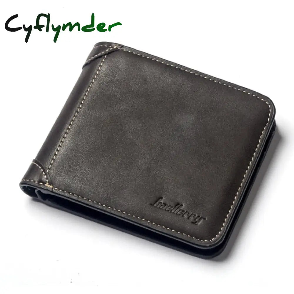 Men Wallet Leather Business Foldable Luxury Billfold Slim Hipster Cowhide Credit Card/Id Holders