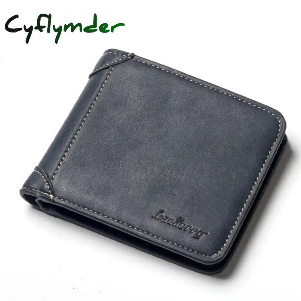 Men Wallet Leather Business Foldable Luxury Billfold Slim Hipster Cowhide Credit Card/Id Holders