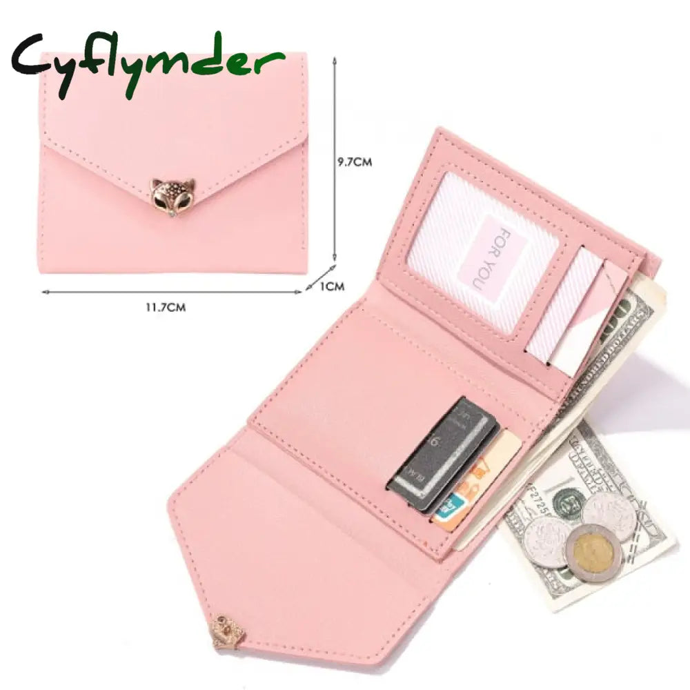 Men Women Fashion Solid Color Credit Card Id Multi-Slot Holder Casual Pu Leather Mini Coin Purse