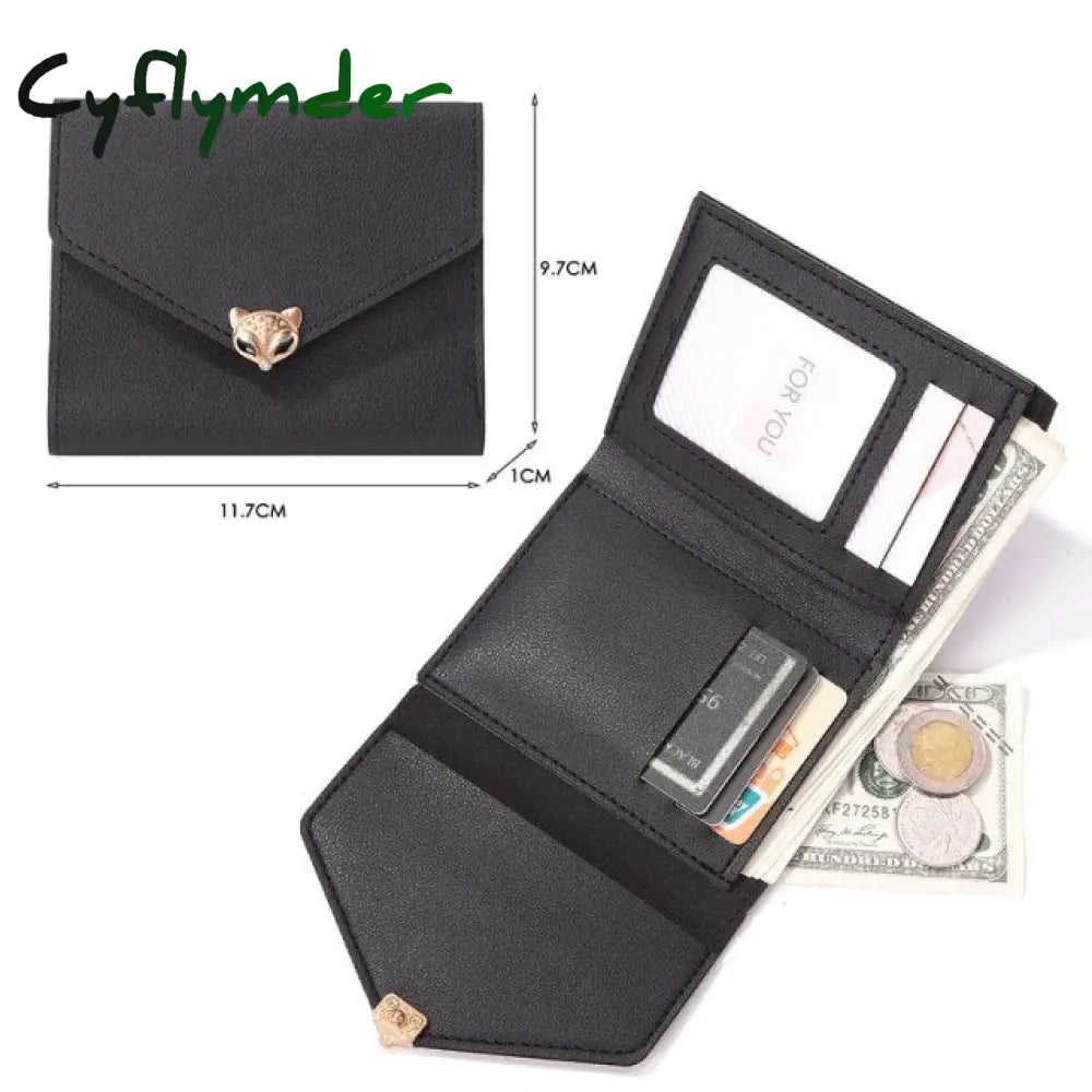 Men Women Fashion Solid Color Credit Card Id Multi-Slot Holder Casual Pu Leather Mini Coin Purse