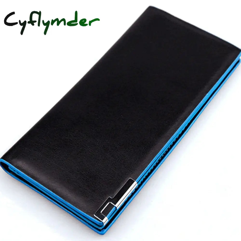 Men’s Wallet Thin Clutch Long Porte Feuille Homme Leather Solid Soft Carteira Masculina Wallets