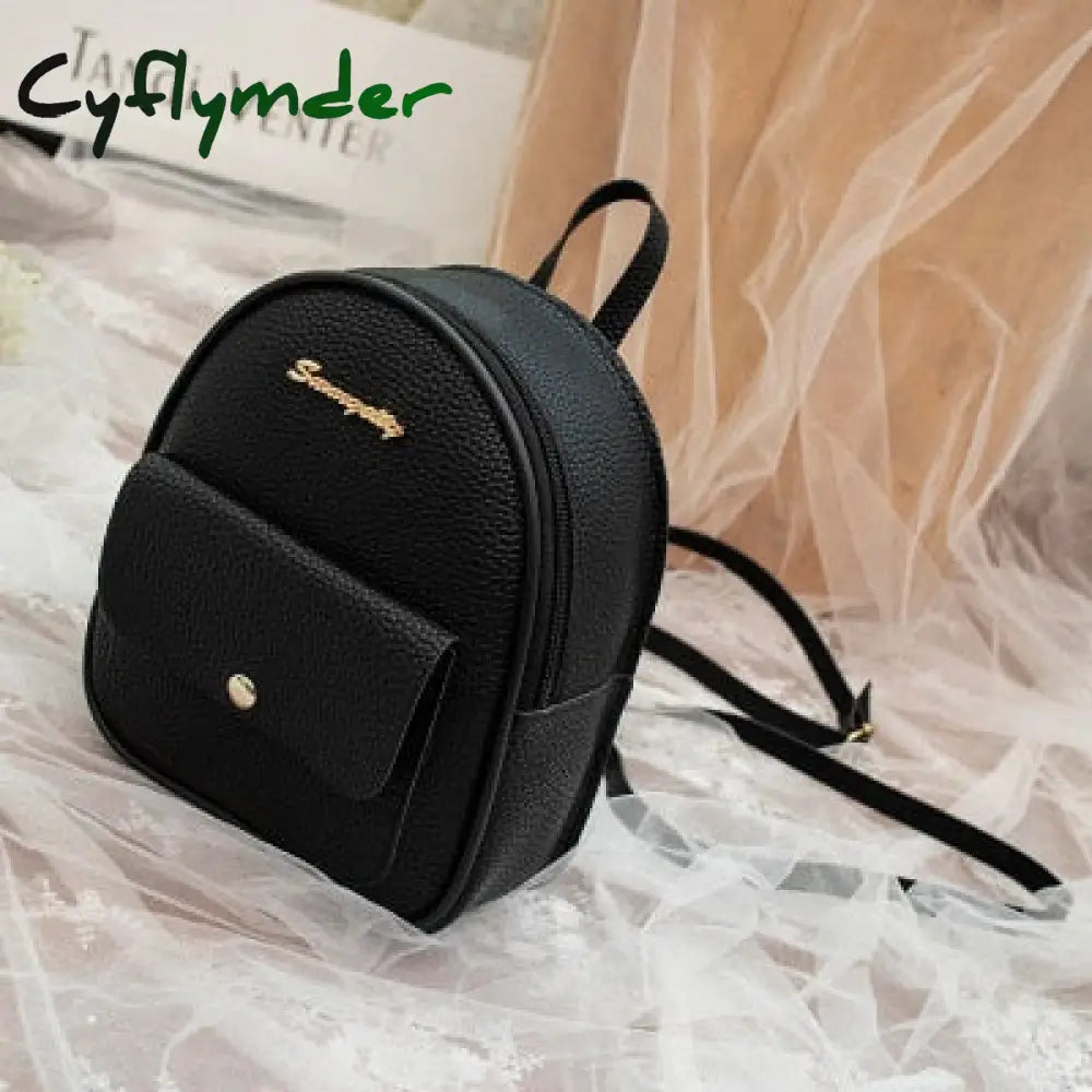 Mini Backpack Women Pu Leather Shoulder Bag For Teenage Girls Kids Multi-Function Small Bagpack