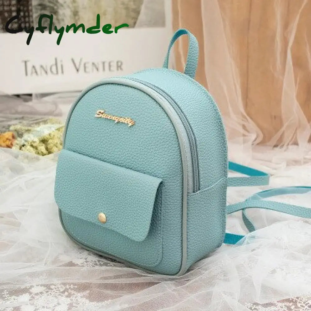 Mini Backpack Women Pu Leather Shoulder Bag For Teenage Girls Kids Multi-Function Small Bagpack