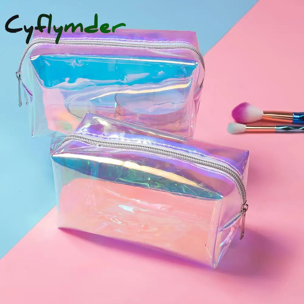 Miyahouse Pvc Transparent Women Make Up Case Laser Beauty Organizer Pouch Mini Jelly Bag For Ladies