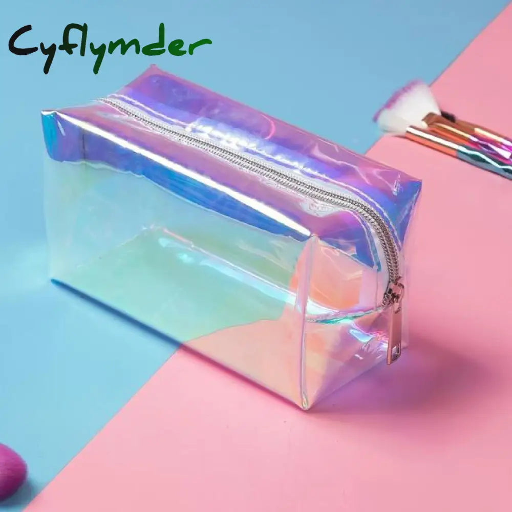 Miyahouse Pvc Transparent Women Make Up Case Laser Beauty Organizer Pouch Mini Jelly Bag For Ladies