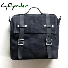 Motorcycle Luggage Bag Waterproof Bike Saddle Vintage Retro Rear For Motorbike Waxed Canvas Rider