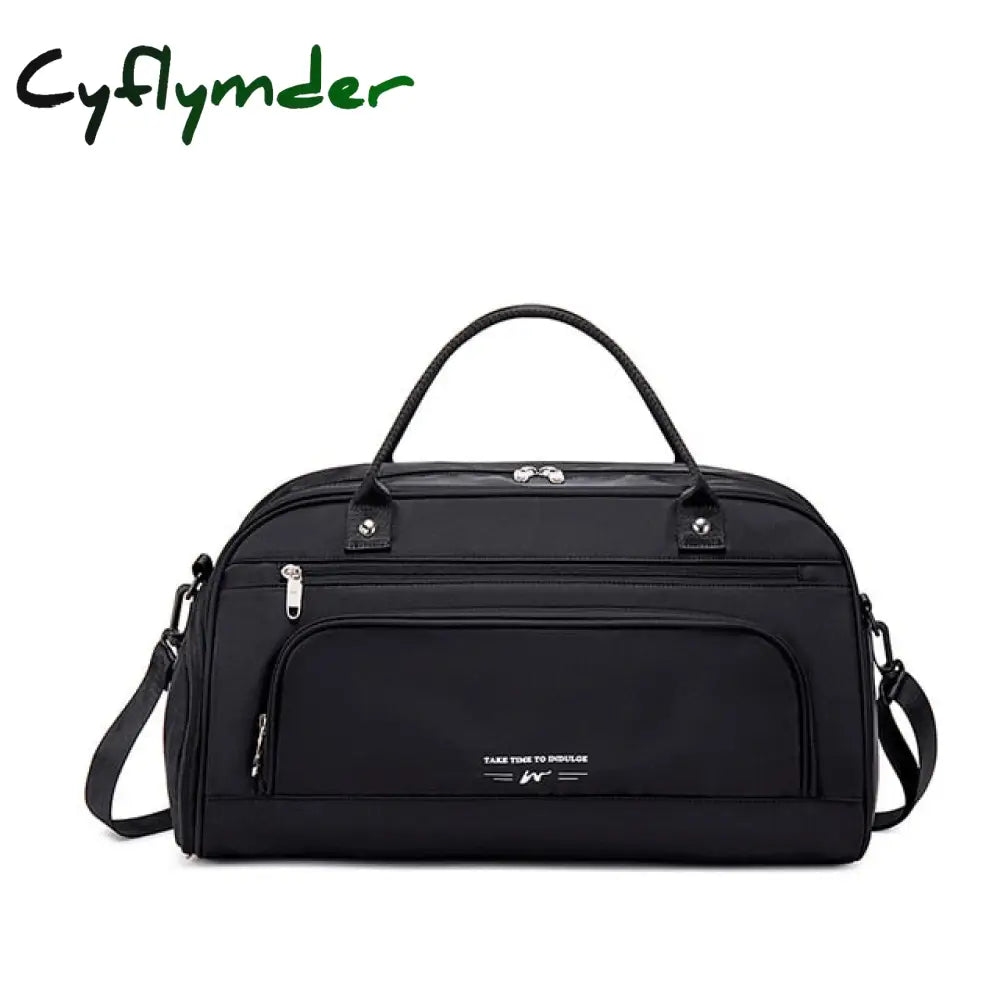 Multifunction Women Gym Bags For Fitness Training Outdoor Travel Sport Bag Dry Wet Separation Black