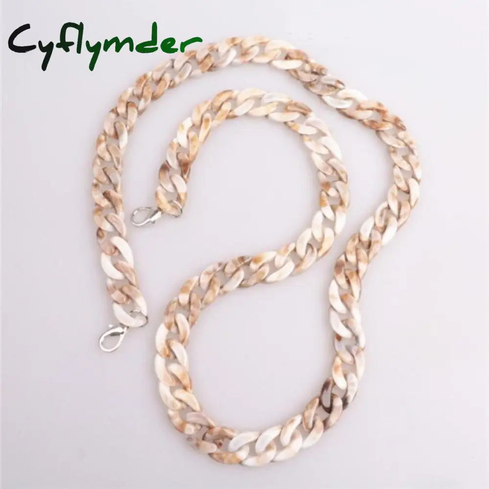 New Acrylic Resin Chain Bag Strap For Handbags Women Gold Purse Chains Plastic Bags Accessories