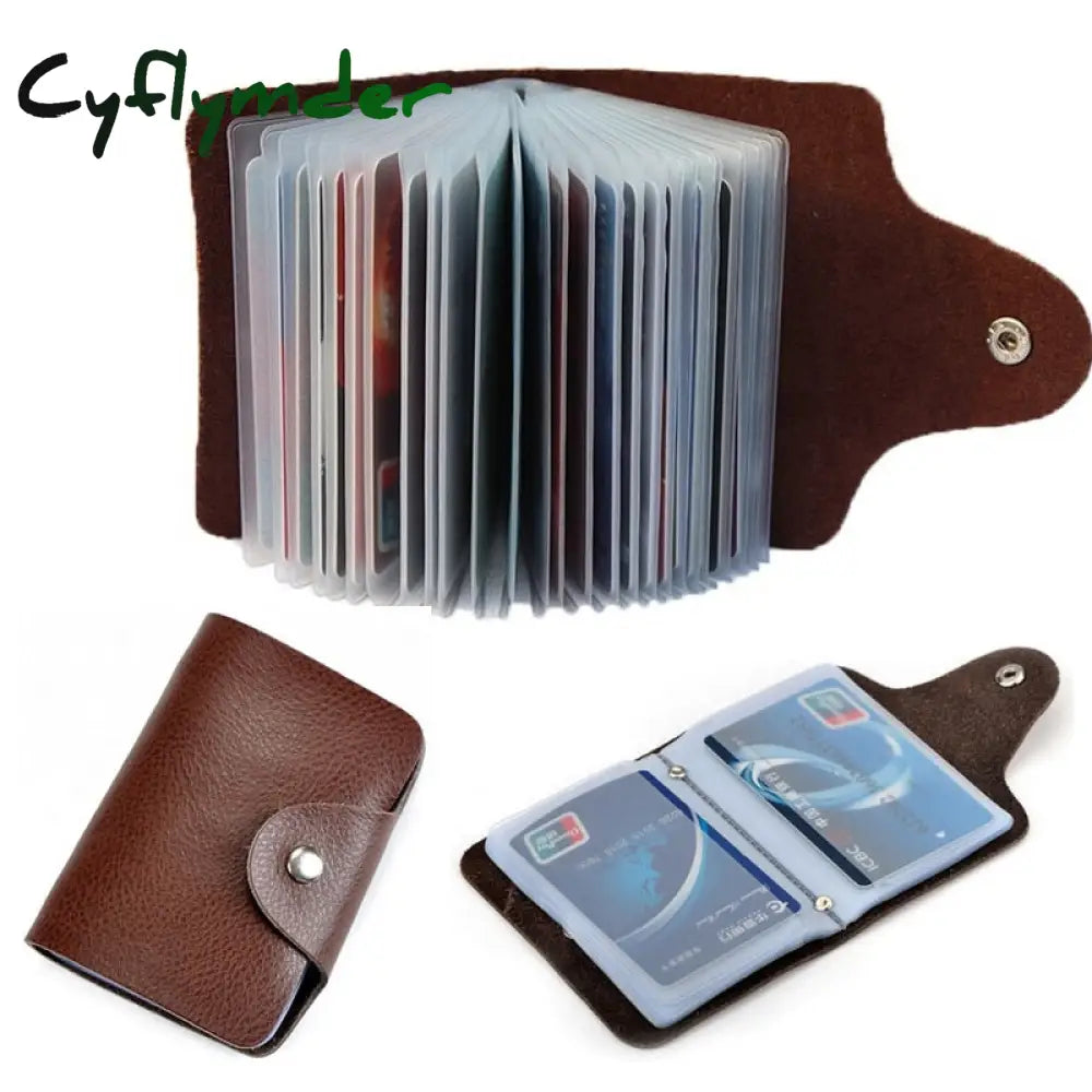 New Arrival Genuine Leather Business Card Case Women’s Id Bag Female Credit Holder 26 Bank Cards