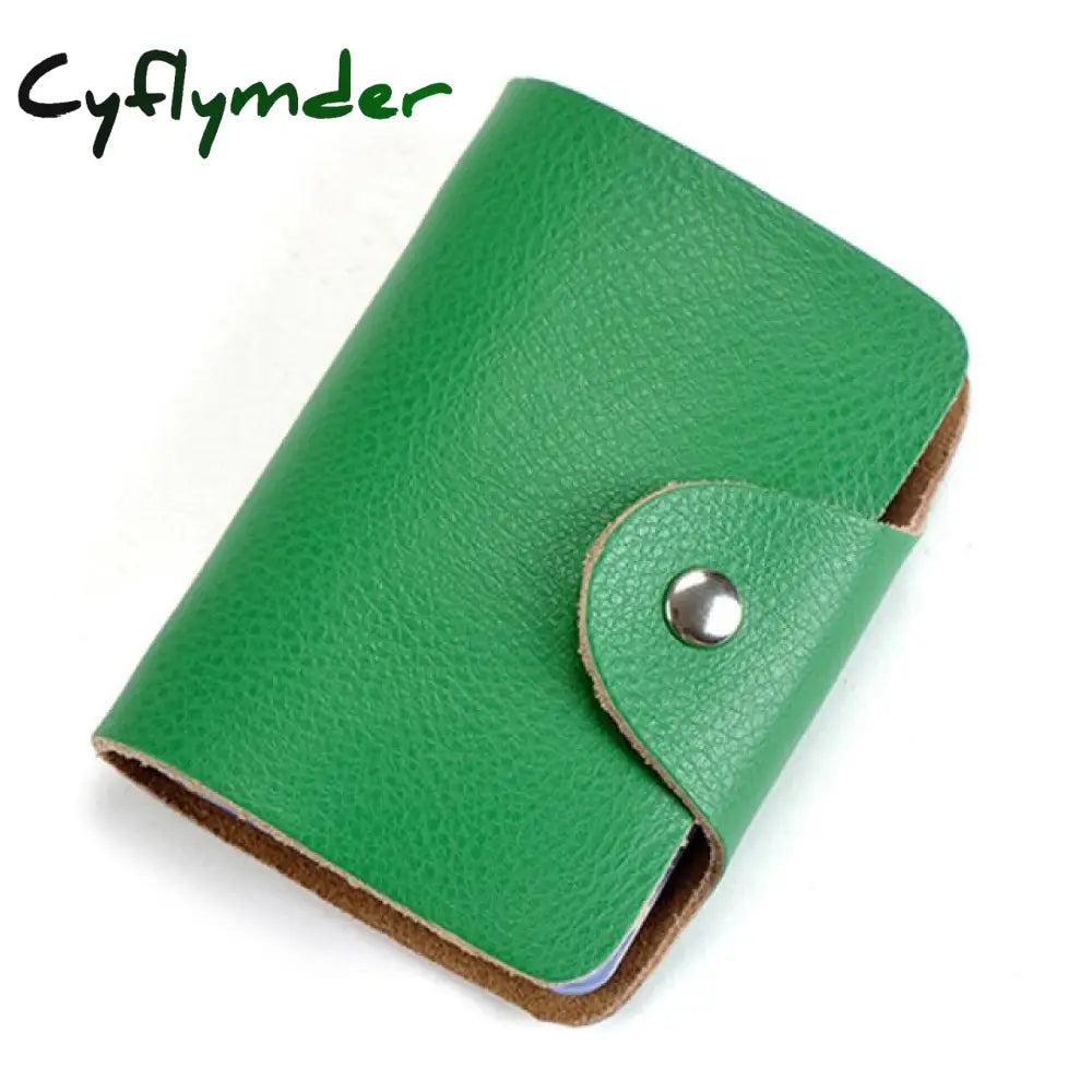 New Arrival Genuine Leather Business Card Case Women’s Id Bag Female Credit Holder 26 Bank Cards