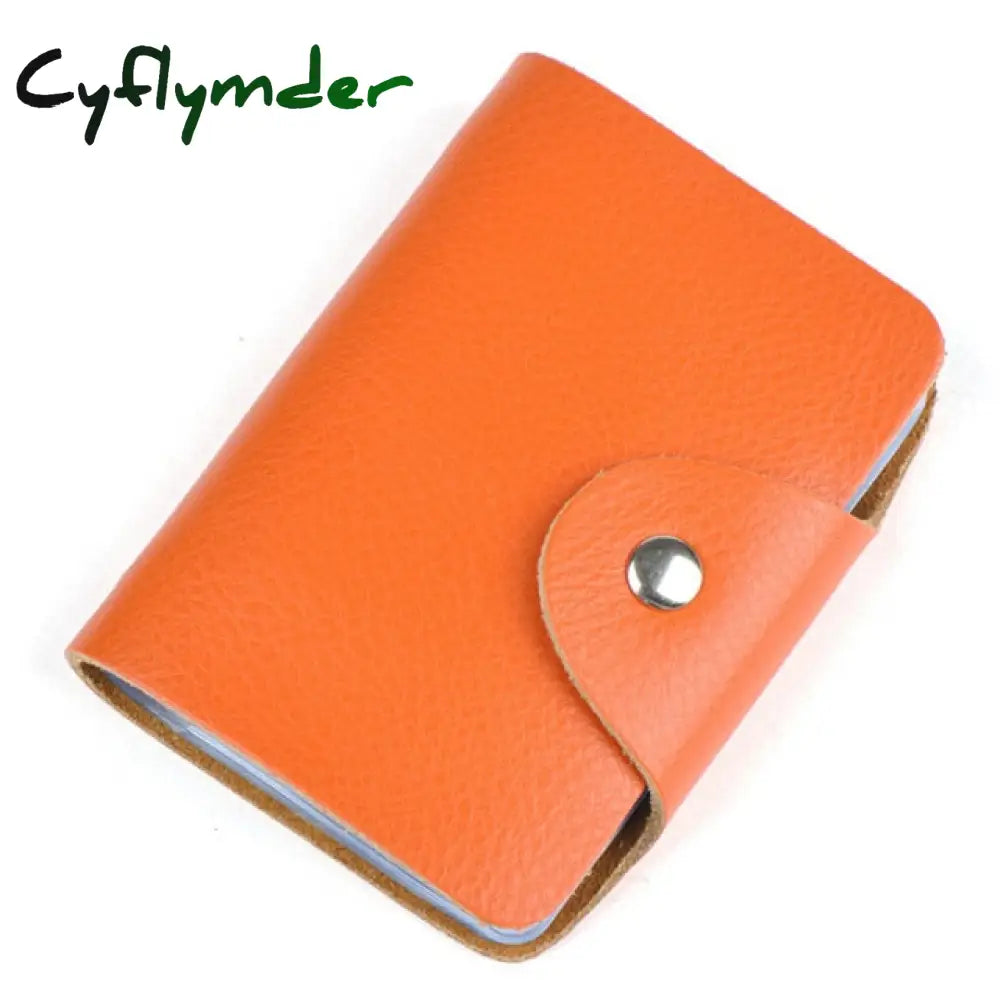 New Arrival Genuine Leather Business Card Case Women’s Id Bag Female Credit Holder 26 Bank Cards